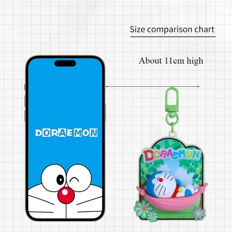 Doraemon Swings Four Seasons Series Model Cute Blue Fat Man Pendant Anime Keychain Children's Toy Ornament Birthday Gift