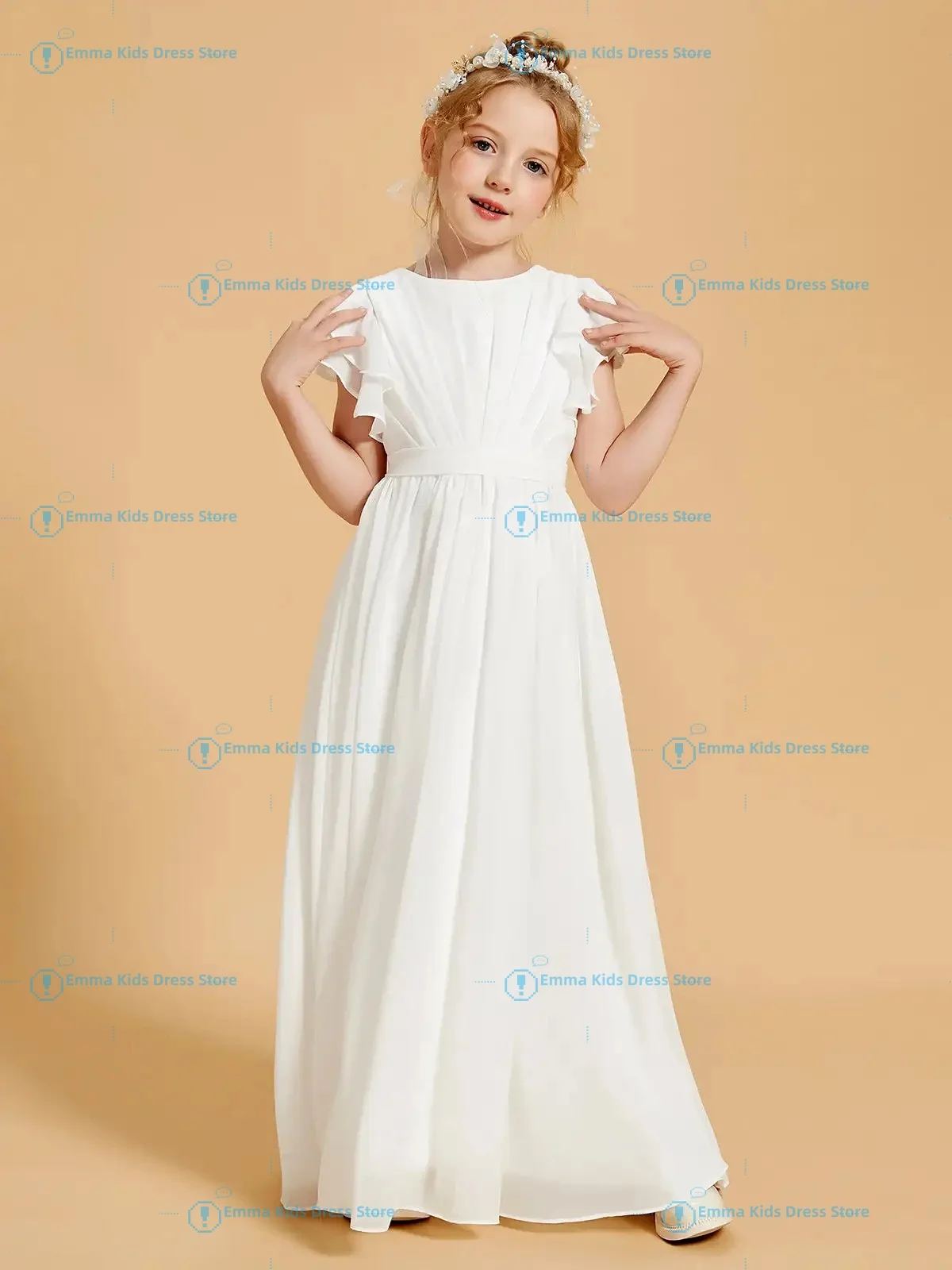 kids bridesmaid dresses ivory Girls Ivory Lace Bridesmaid Flower Girl Dress Party Dress 2 3 4 5 6 7 8 9  Years