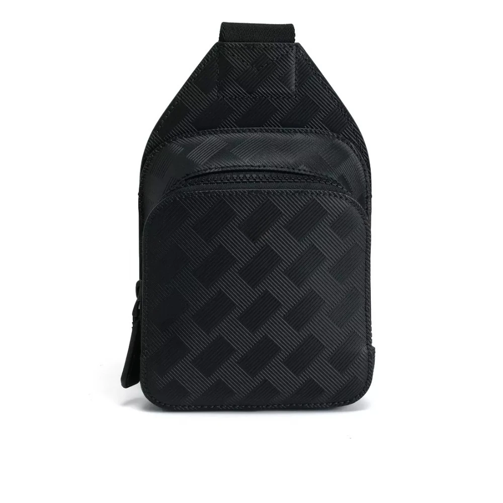 

Роскошная мужская нагрудная сумка из натуральной кожи, дизайнерская классическая повседневная сумка через плечо черного цвета для бизнеса, путешествий и поездок на работу