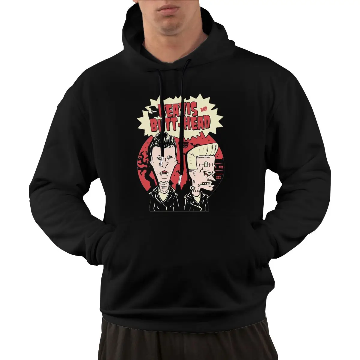 2024 High Quality Beavis I Need Tp For My Bungholeds Essential Men's Hoodie Loose kangaroo pocket version Men's hoodie