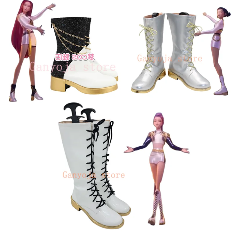 

Rumi Mira Zoey Обувь для косплея KPop Охотники на демонов Обувь для девочек Костюм аниме Сапоги Обувь для взрослых и детей