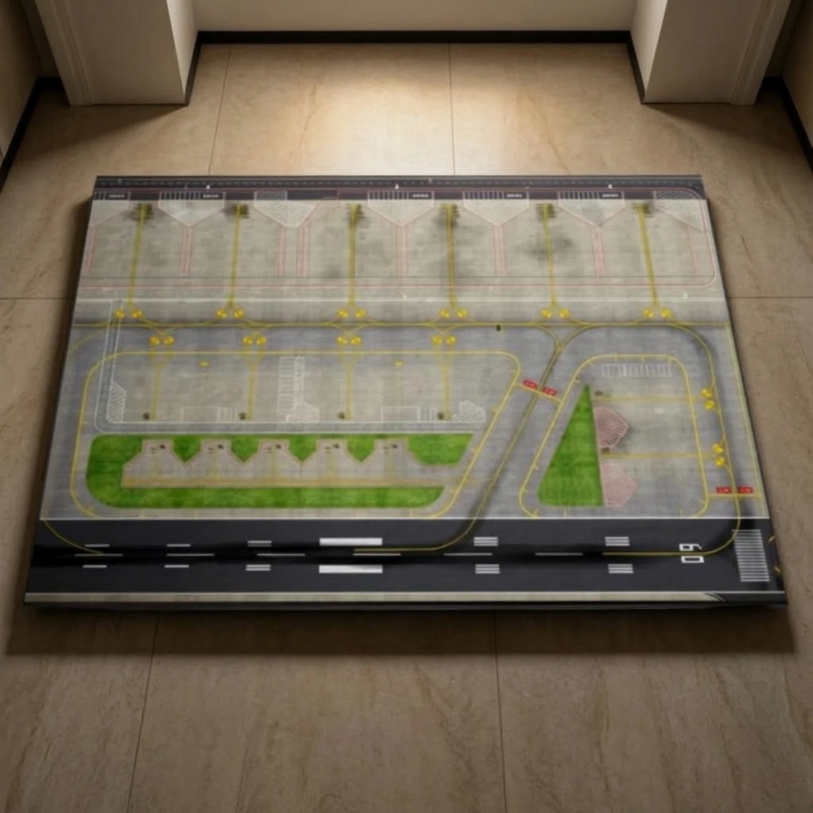 Airport Scene Board Realistic Airport Diorama Base Model Framed Printed for Collectors, Aircraft Displays - view 4