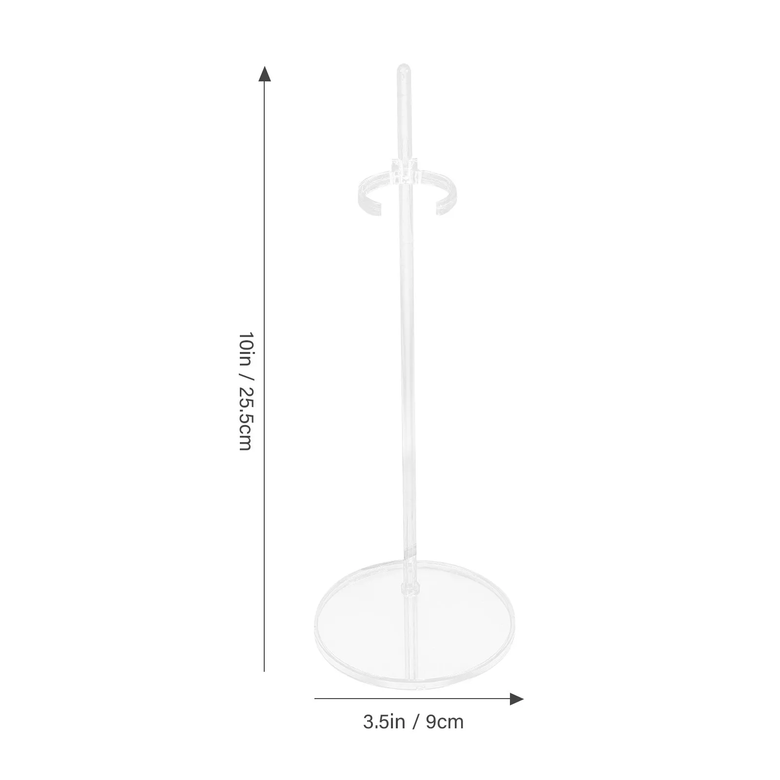 8Pcs Transparent Action Figure Display Stands Plastic Adjustable Waist Clips for 11-13In Miniature Display Rack