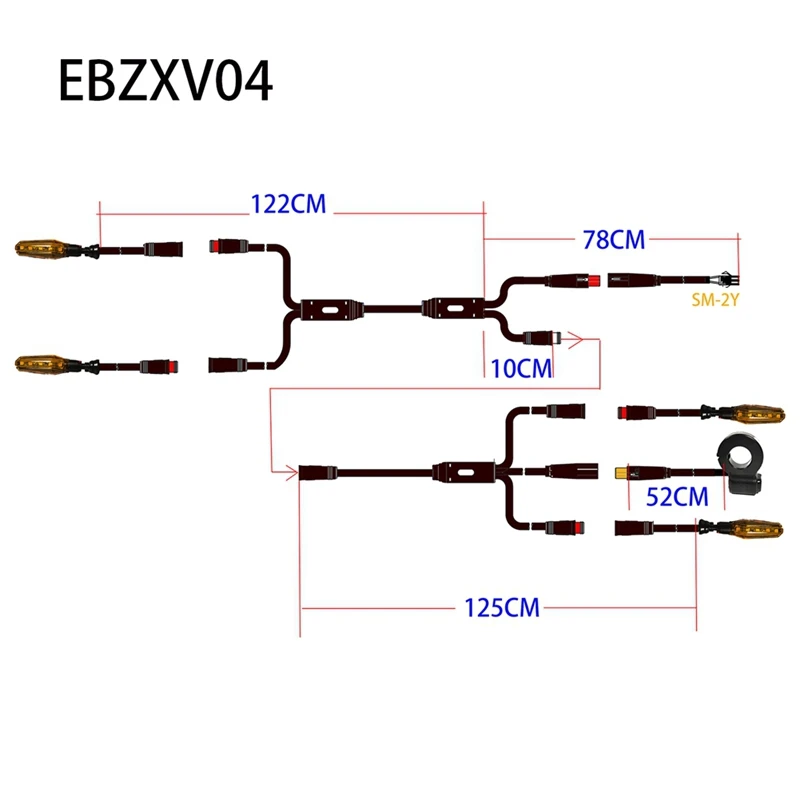 

Electric Bicycle Ebike Turn Signal V04 12V Cable V04-12VJAS
