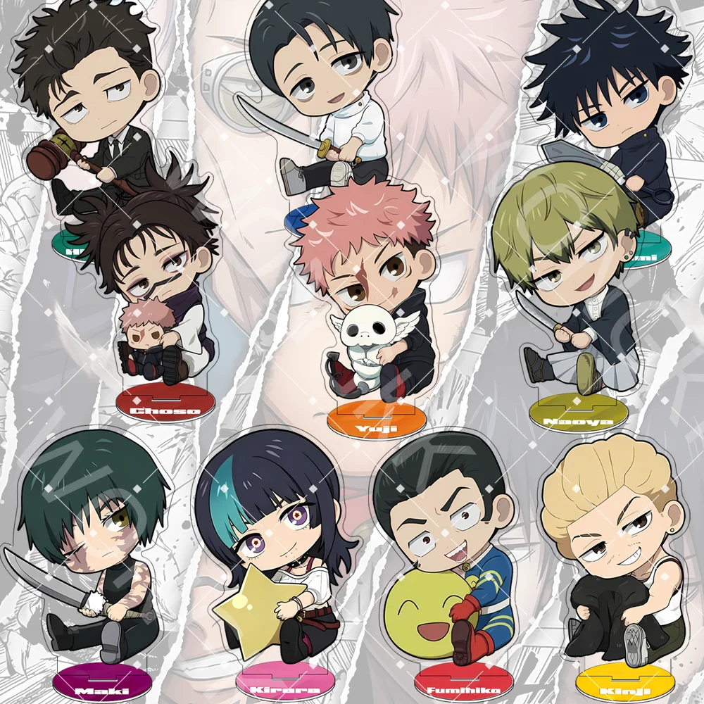 10M Anime Jujutsu Kaisen Acrylic Stand keychain Anime Stand Yuji Itadori Satoru Gojo Desk Decor Home Room Decoration Fan Gift