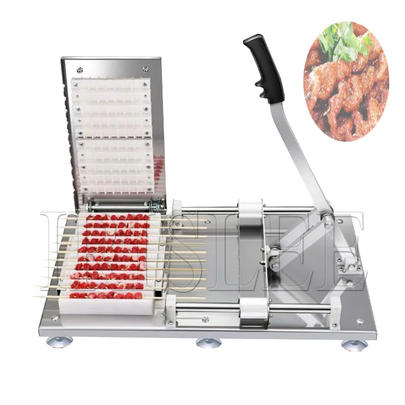 

Manual Meat Skewer Machine Skewer Kebab Maker Beef Pork Meat Barbecue Stringer String Machine BBQ Tool