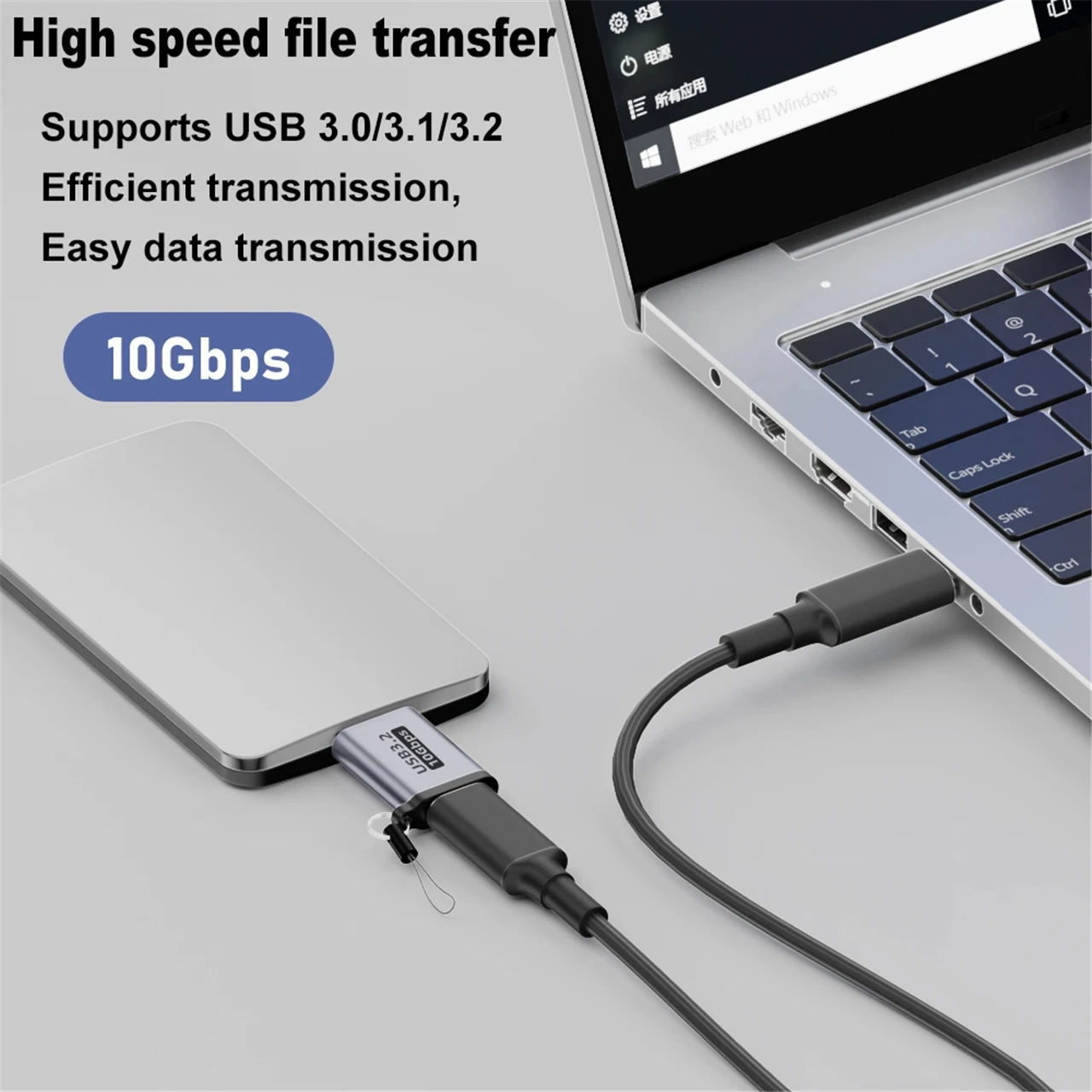 USB A/C to Micro B 3.0 Adapter 10Gbps Super Speed Data Sync Converter For Macbook Pro Samsung HDD SSD Type C to Micro B Adapter