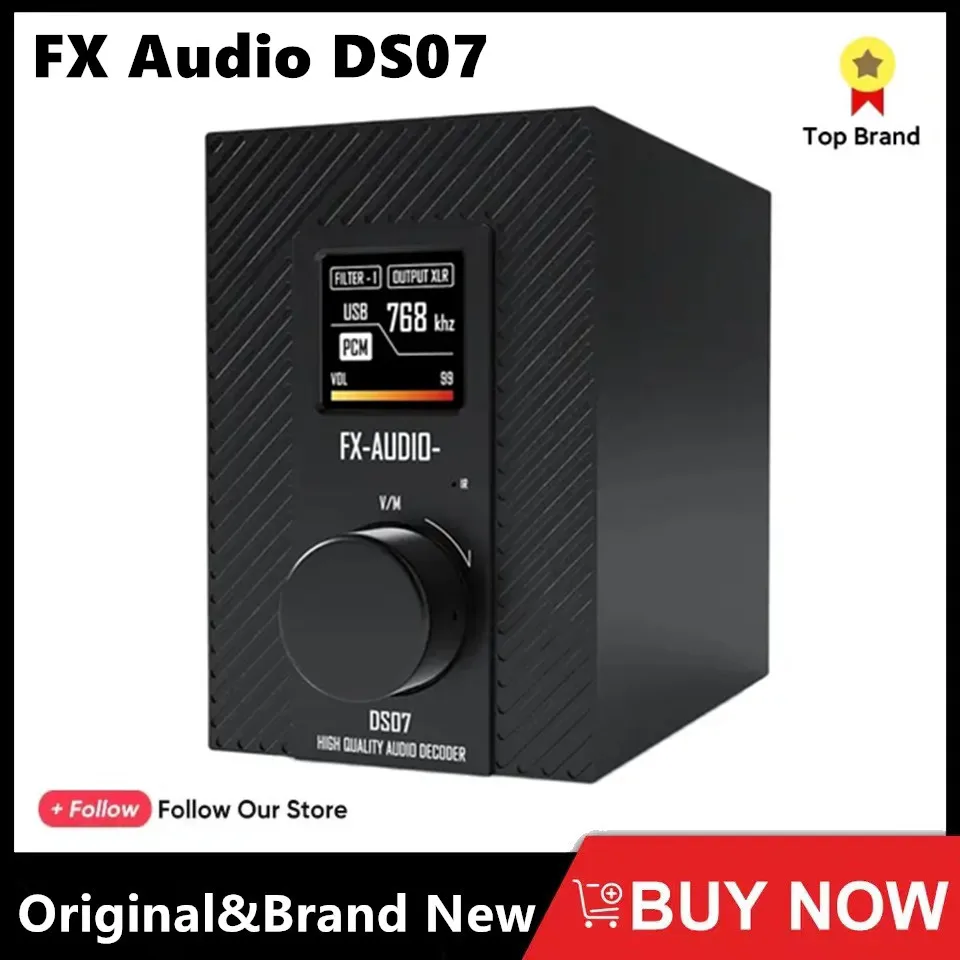 

FX-AUDIO DS07 ES9068AS HiFi Audio DAC USB XU216 DSD515 786KHz MQA Balance Decoder Bluetooth 5.0 QCC5125 LDAC XLR RCA Output