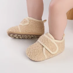 Scarpe da bambino moda peluche cotone bambini primi passi camminatori addensati inverno autunno caldo ragazzo scarpe bambini calzature morbide 0-2 anni