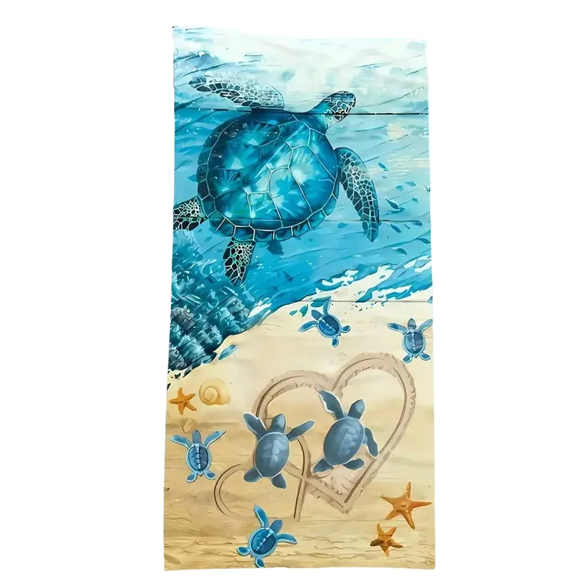 

Quick-Drying Beach Towel with Sea Turtle Pattern, Soft and Absorbent, Suitable for Bathroom, Outdoor, Pool and Camping,B