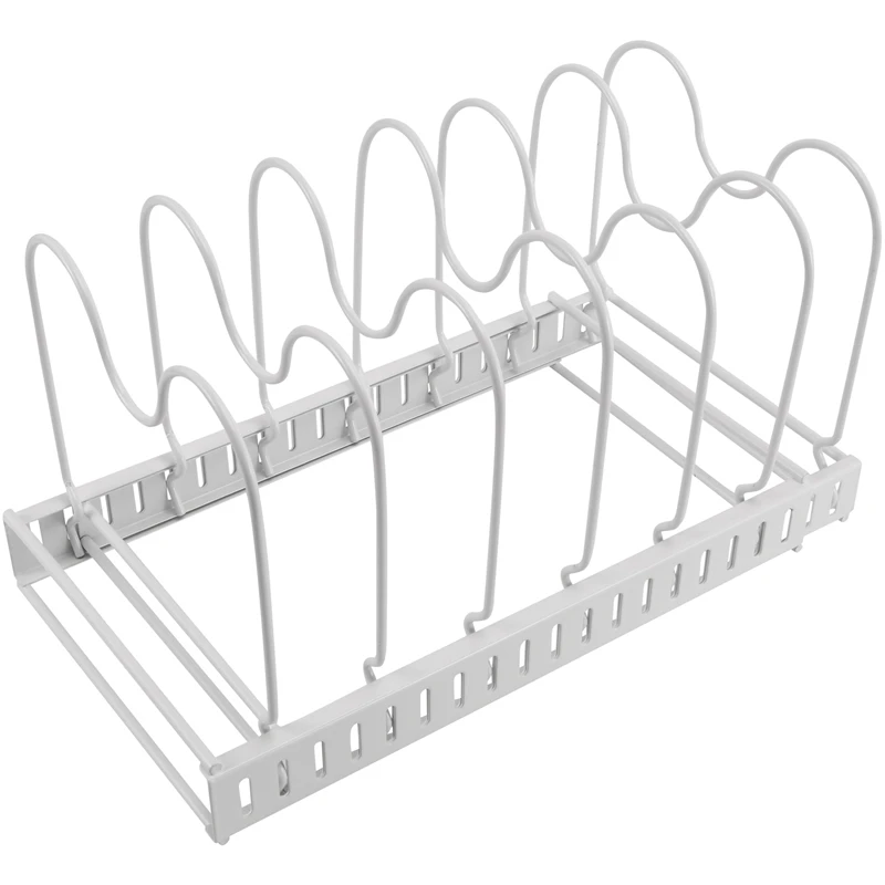 

Adjustable Kitchen Shelves Metal Drying Pot Rack Cover Lid Rest Stand Spoon Holder Dish Or Bowl Rack