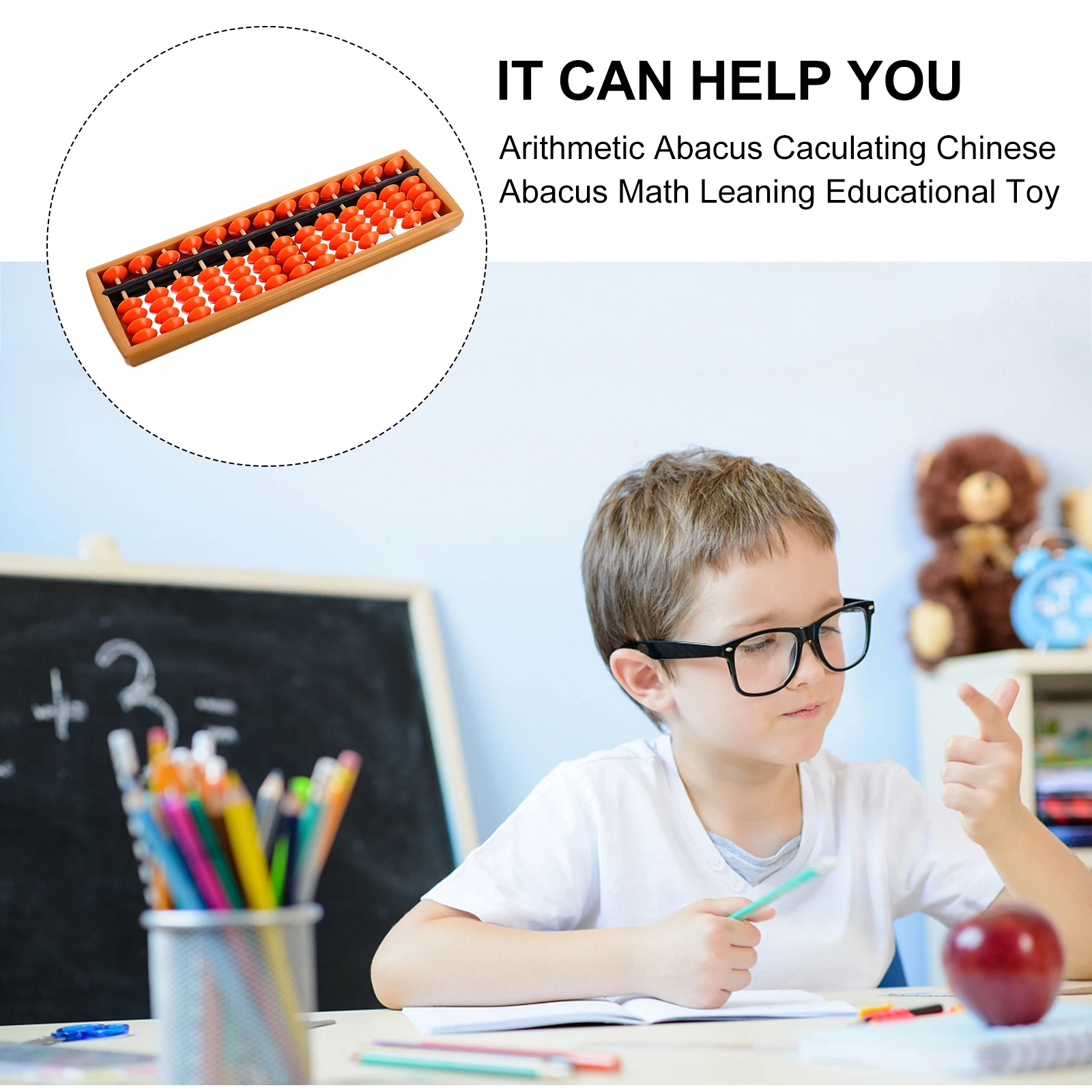 

Abacus 13 Digits Rods Toy ABS Material Safe Practical Long Lasting Use Chinese Style Educational Tool Arithmetic Toy