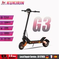 KuKirin G3 Electric Scooter Peak 1450W Motor 63km Max Range 52V 18Ah 52KM/H Speed Touchable Display Control Off-road EScooter