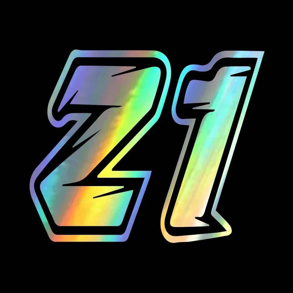 Car Stickers Number 21 Helmet Vinyl JDM Stickers Body Decoration on Auto Motorcycle Accessories Decals