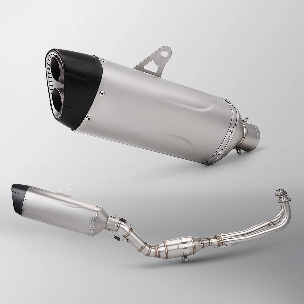 For TMAX530 Tmax560 Slip on Motorcycle Front Tube Stainless Steel Pipe Exhaust System (2016-2025) Racing Line Position Original