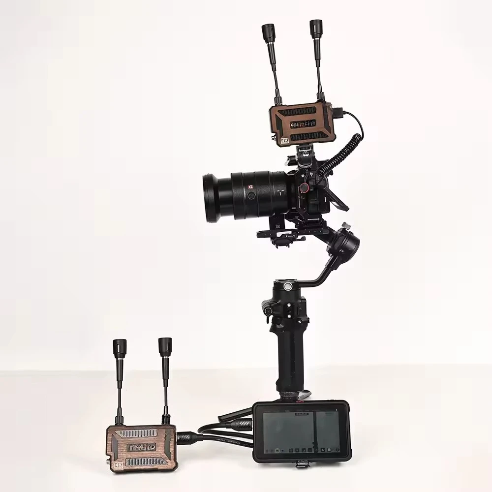 

OBS прямая трансляция с низкой задержкой HDMI-совместимый беспроводной видеопередатчик 4K приемник 720 футов/220 м расстояние UVC карта захвата ABS