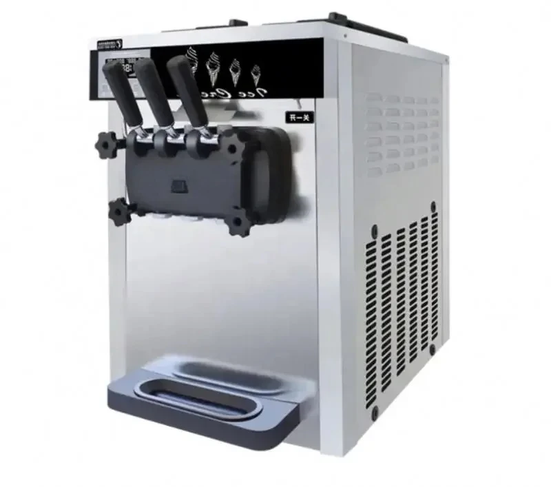 Automatic Three Flavors Soft Serve Ice Cream Machine Table Top Ice Cream Maker Best Price New Commercial Ice Creme Machine