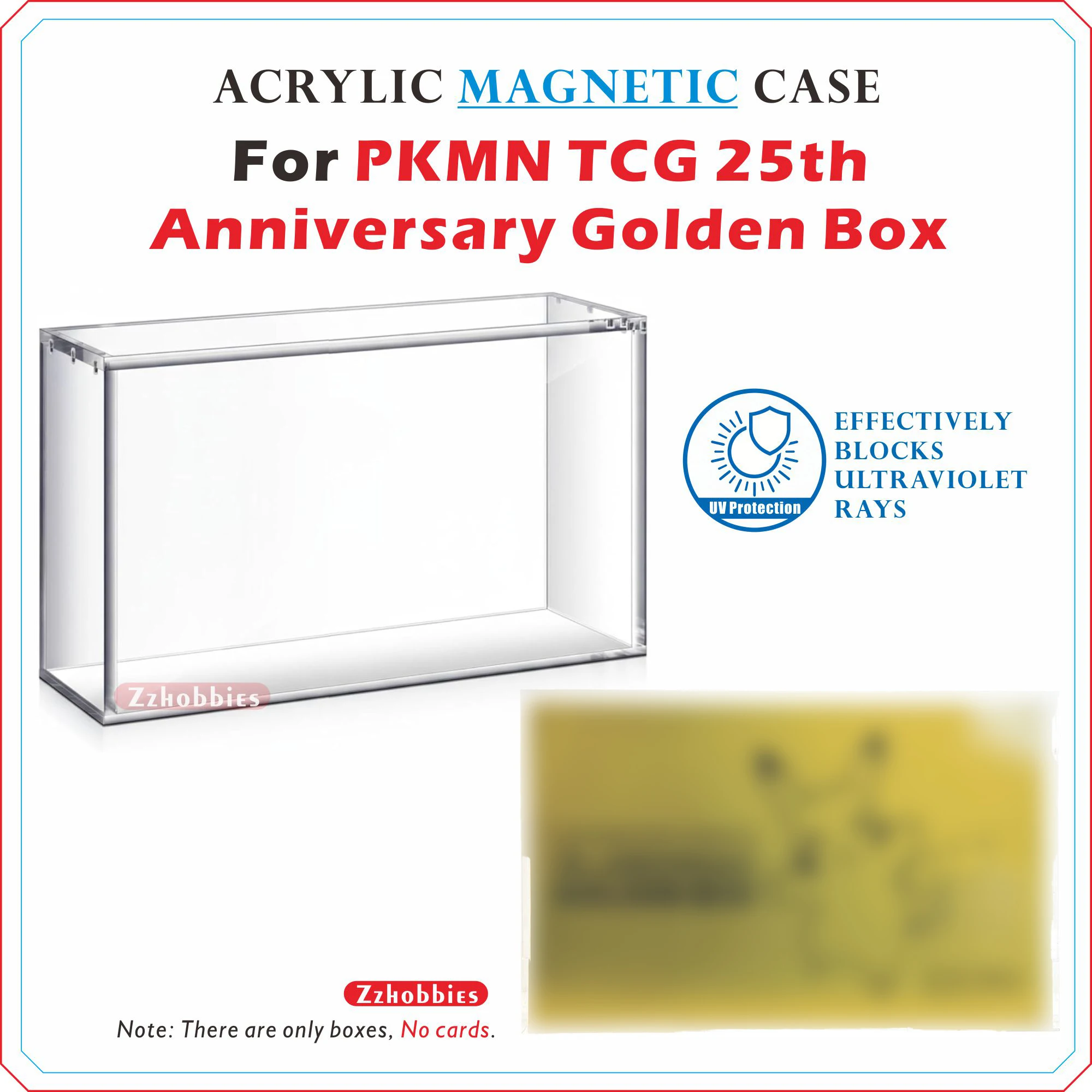 

1PCS Acrylic Magnetic Case For PKMN TCG 25th Anniversary Golden Box【5mm Thick】