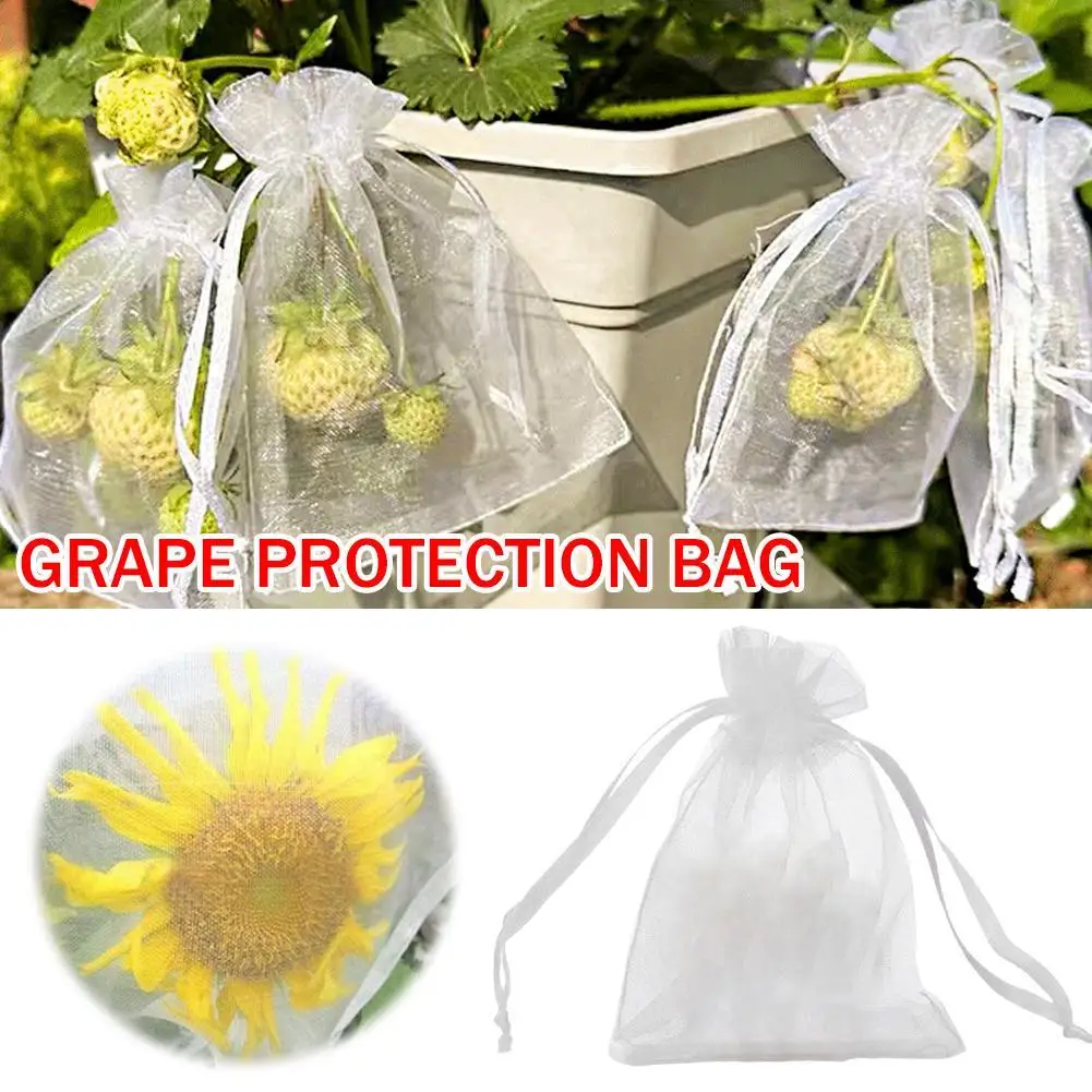 

50/100pcs Fruit Protection Bag Reusable Bird Prevention Net Tool Fruit Control Protection Planting Pest Bag Garden Grape Ba M5B4