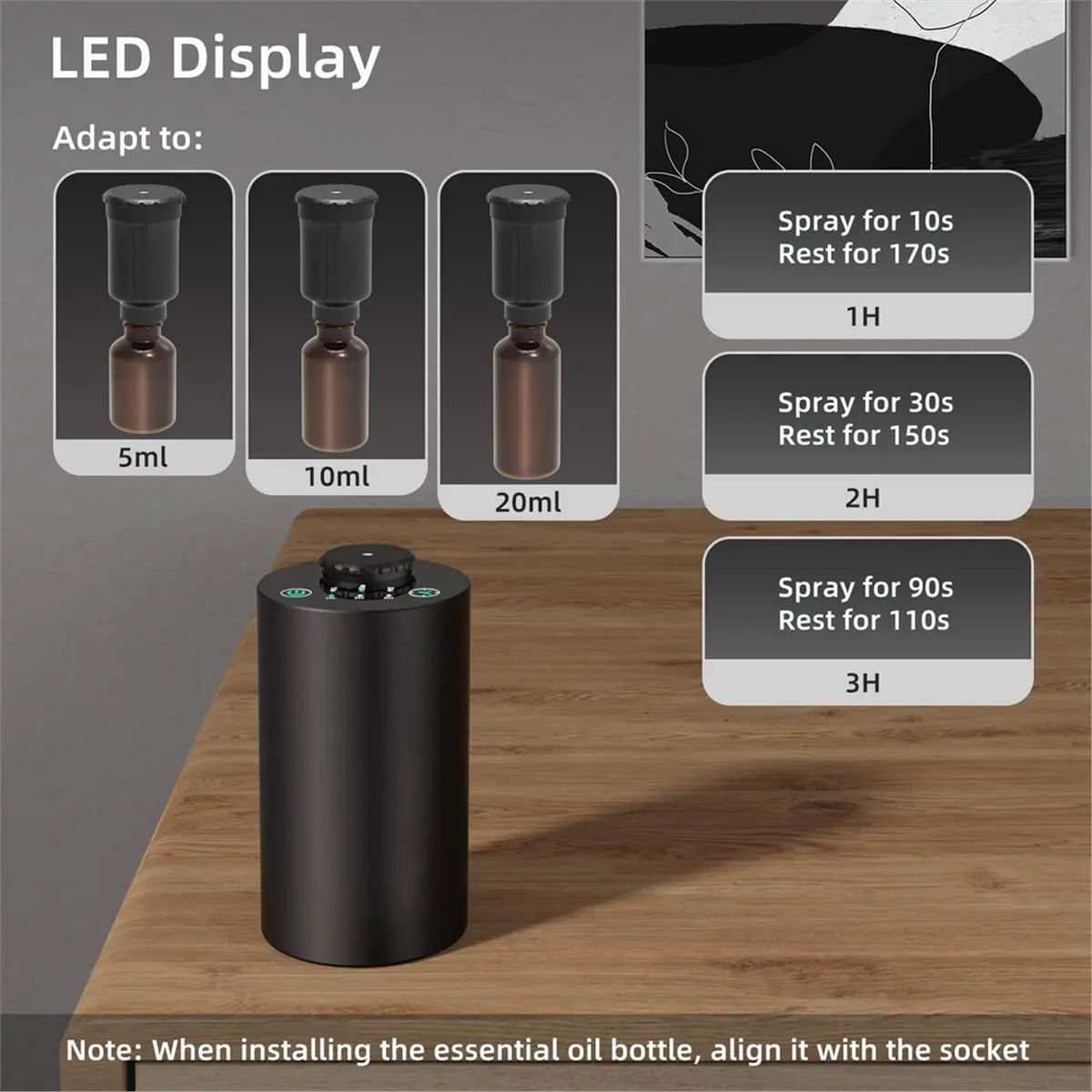 a20z-waterless-essential-oil-diffuser-rechargeable-cordless-aromatherapy-diffuser-with-timing-3-mist-levels-car-diffuser