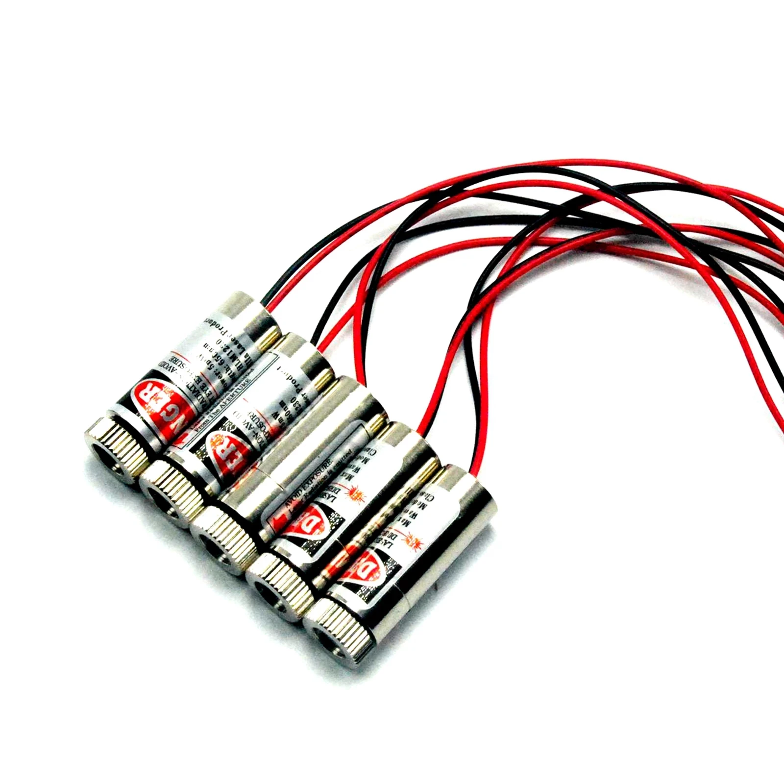 5PC โฟกัสสีแดงโมดูลเลเซอร์ไดโอดเลเซอร์650nm 10MW 3-5V Red Laser Dot/Line/cross รูปร่าง Driver (5Pcs)