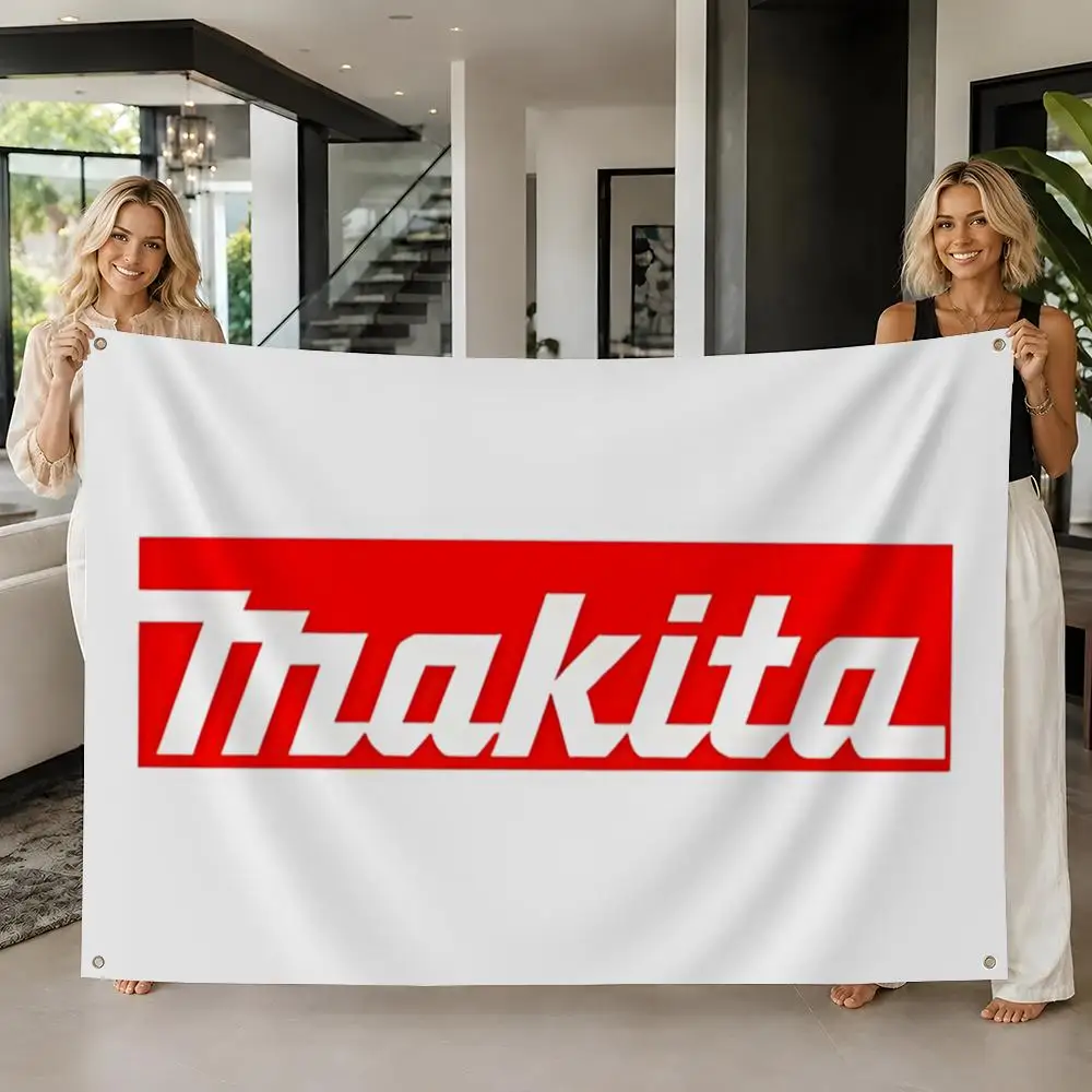 M-Makitas Tool Logo Flags flag For Room Dorm Camping Picnic Art Style Garage Bar wall Decoration Banner