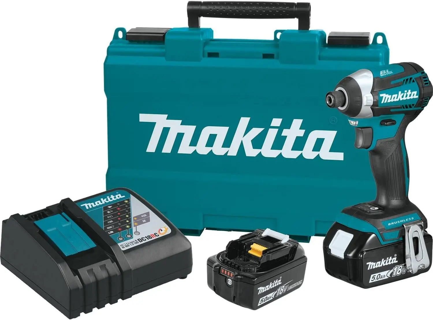 Makita XDT14T 18V LXT® Lithium-Ion Brushless Cordless Quick-Shift Mode™ 3-Speed Impact Driver Kit (5.0Ah)