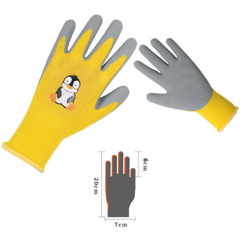 Gardening Gloves Kids Durable Waterproof Garden Work Gloves Non-Slip Children Safety Yard Work Gloves Portable Garden Supplies