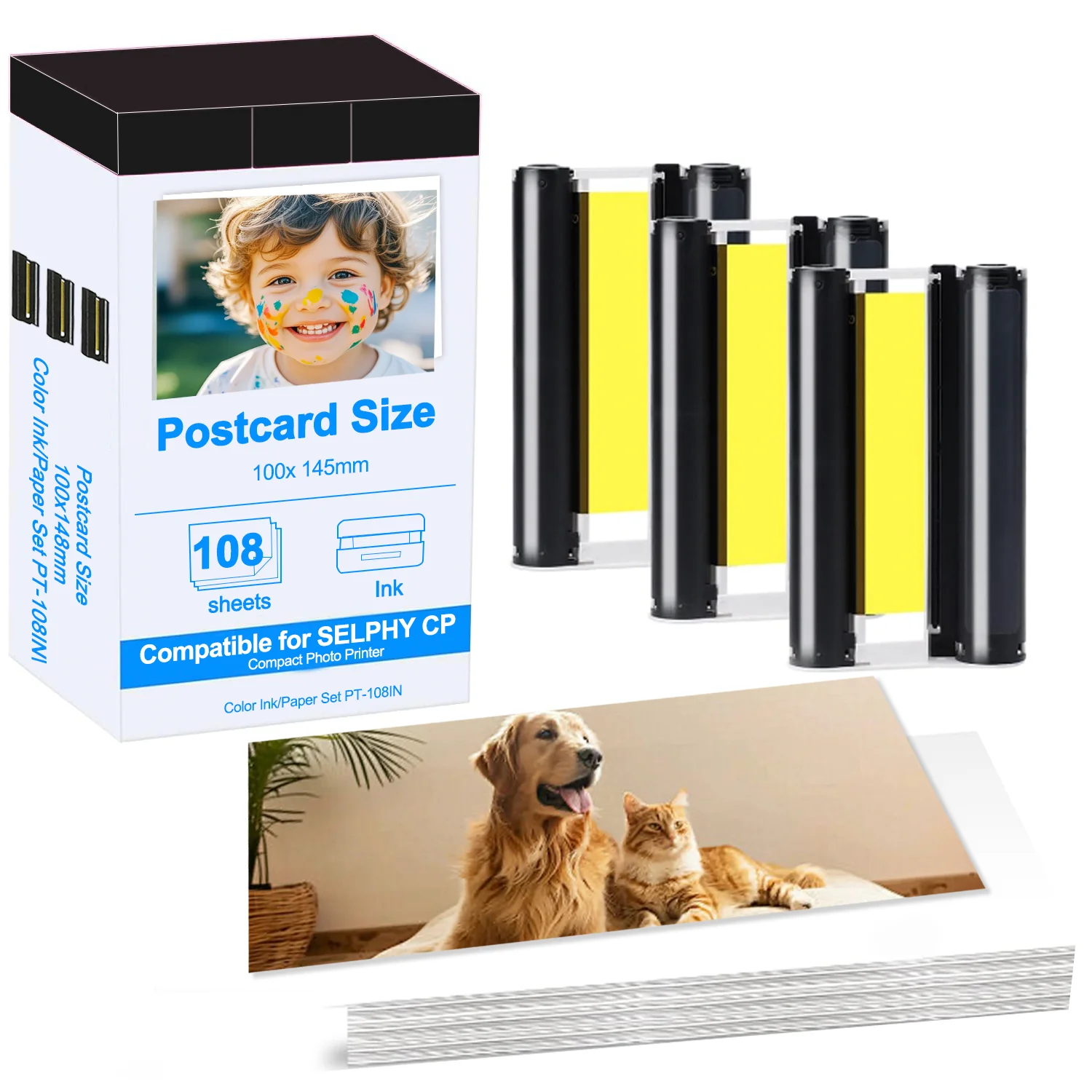 Kompatybilny z zestawem atramentów i papieru kolorowego Canon Selphy CP1500 CP1300 CP1200 CP910 CP900 Drukarka papieru fotograficznego KP108IN KP-36IN 6 cali — zdjęcie produktu 7