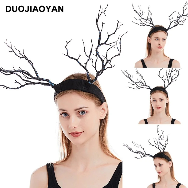 Creative New Personalized Branch Mori Style Antlers Hair Accessories Christmas Exaggerated Elk Animal Headband