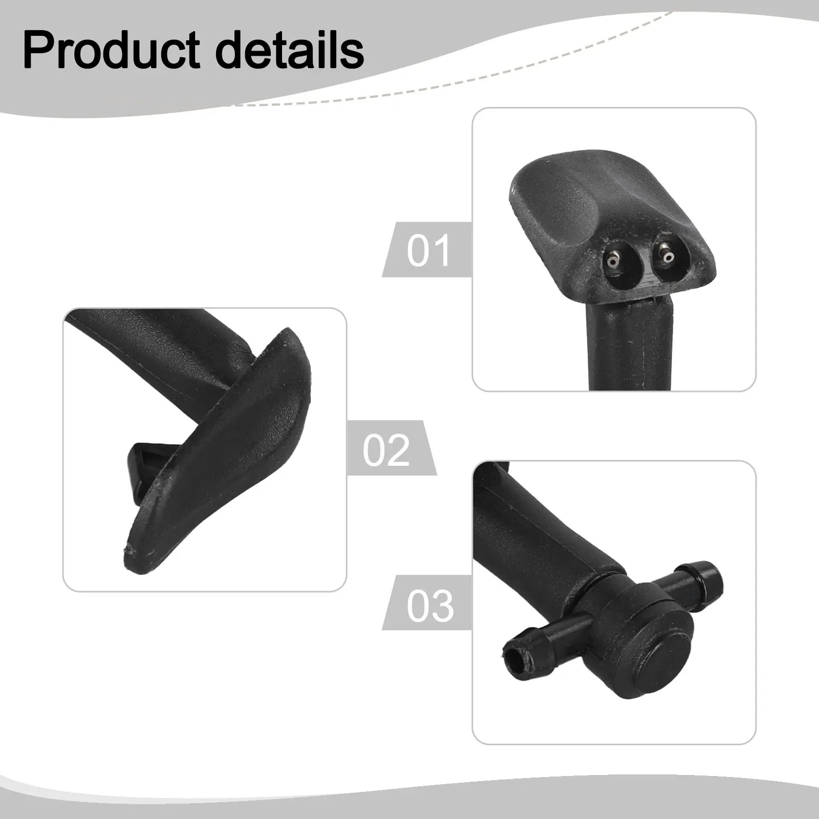 Windshield Washer Nozzle Set for Saab Models (2003 2011) Includes Part Numbers 12778850 & 12778849 for Easy Installation