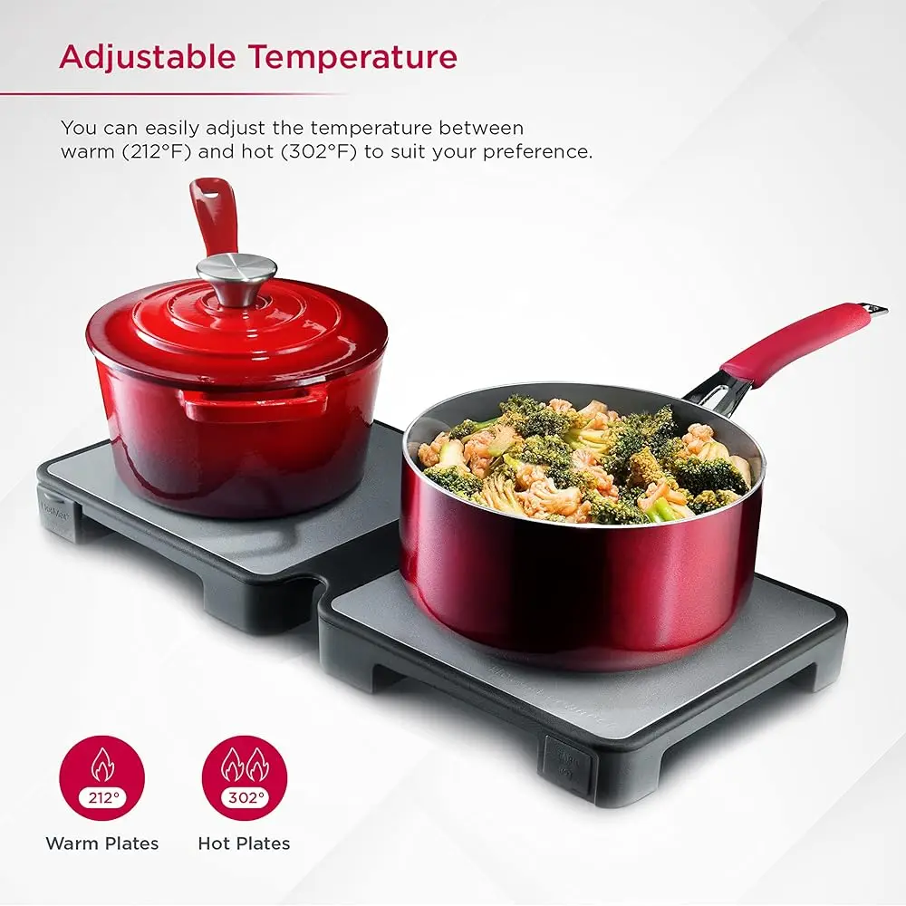 Hotmat Connect Food Warmer Tray - Foldable With Silicone And Adjustable Temperature - Modular Compact Warming Plate For Home