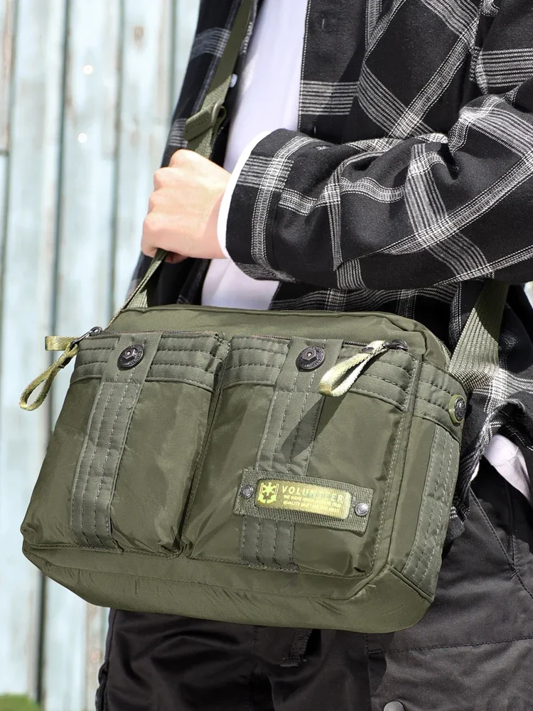 Wolontariusz saszetka na ramię dla mężczyzn 2023 nowe jednolita moda Oxford tkaniny Outdoor z wieloma kieszeniami podróżnymi torby Crossbody 1740-04