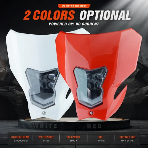 Imagen 2 del producto PowerZone faro LED para motocicleta para Honda CRF CRF450L CRF450XR 2019 2020 Supermoto faro delantero carenado Enduro