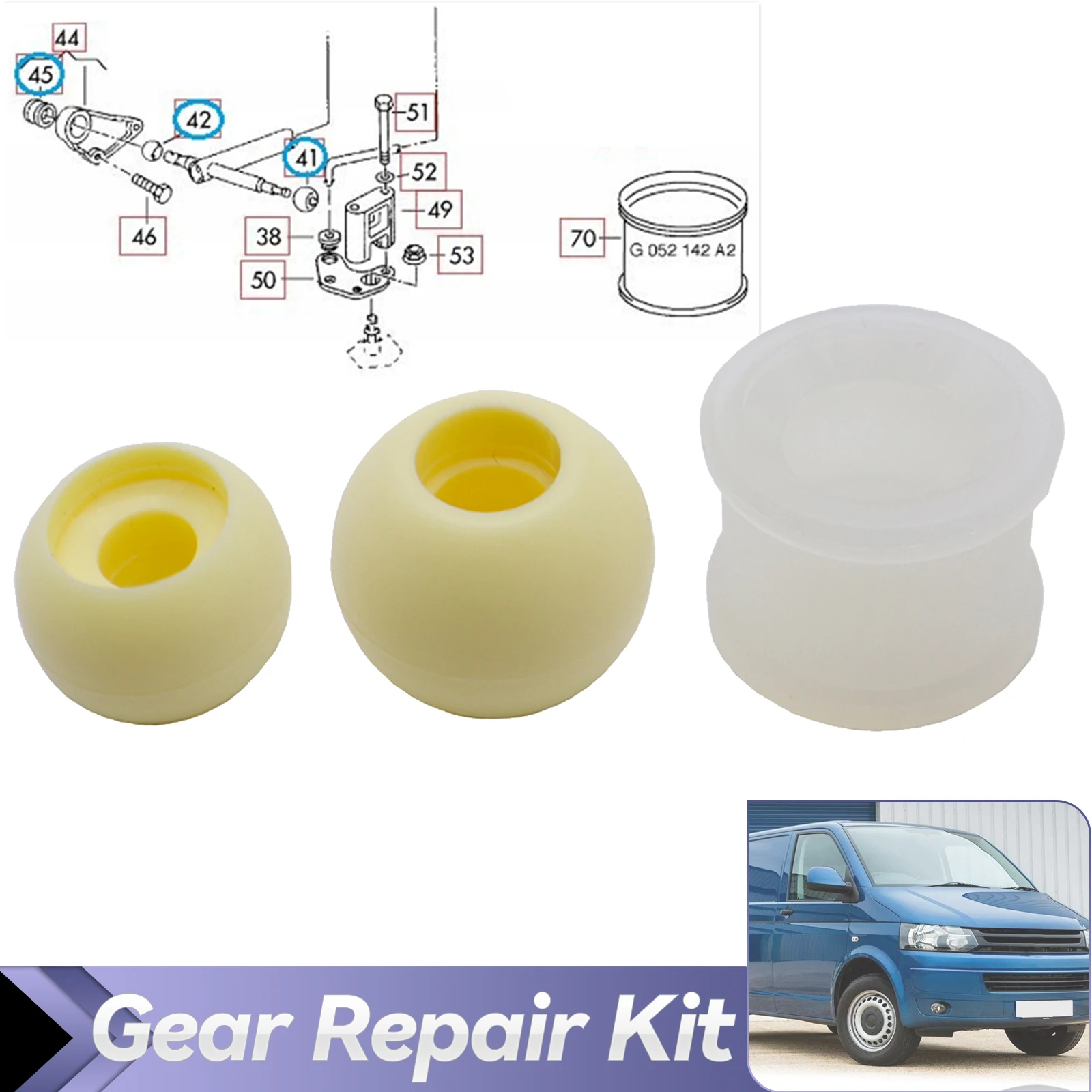 Gear Shift Selector Linkage Bush Repair Kit Car Replacement For Volkswagen VW Transporter T4 701711166 7D0711131 015311544