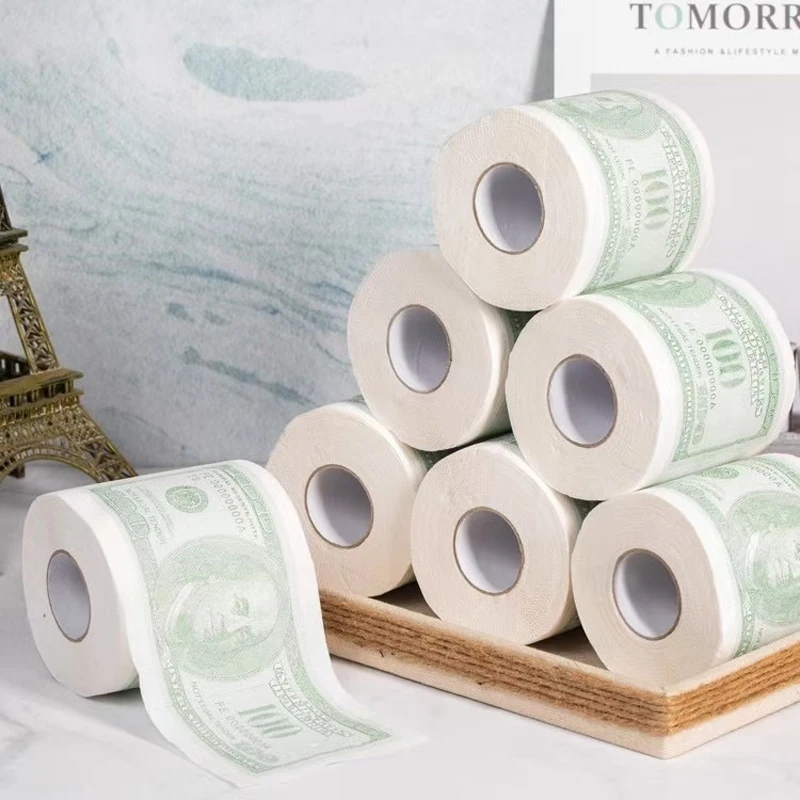 One Hundred Dollar Bill Toilet Paper Novelty Fun $100 TP Money Roll Gag Gift