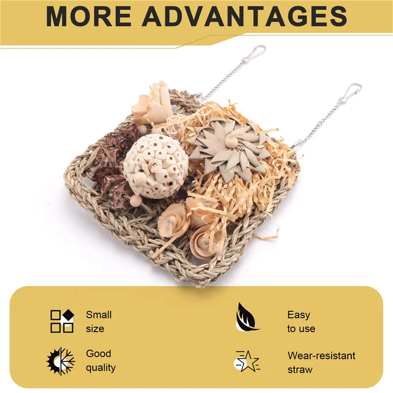 -AA95 ألعاب الطيور، ألعاب الببغاء، ألعاب العلف الطيور، حصيرة العشب، جدار التسلق للببغاء، الببغاء، الكونور، طيور الحب #1