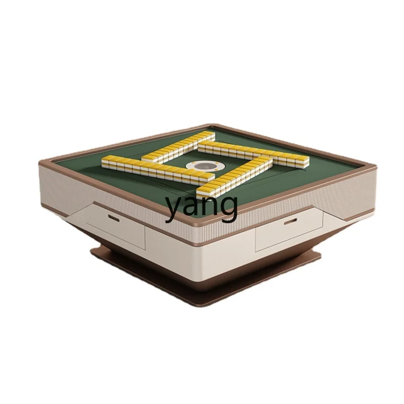 Yjq Modern Automatic Lifting Tea Table Dining Table Integrated Small Apartment Coffee Table Mahjong All-in-One Machine