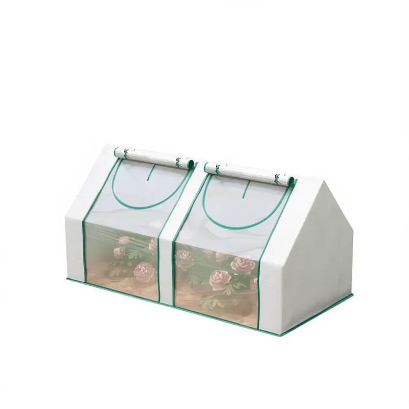 Mini Walk-In Garden Greenhouse with PVC Frame and Cover for Outdoor Plant Protection and Cultivation