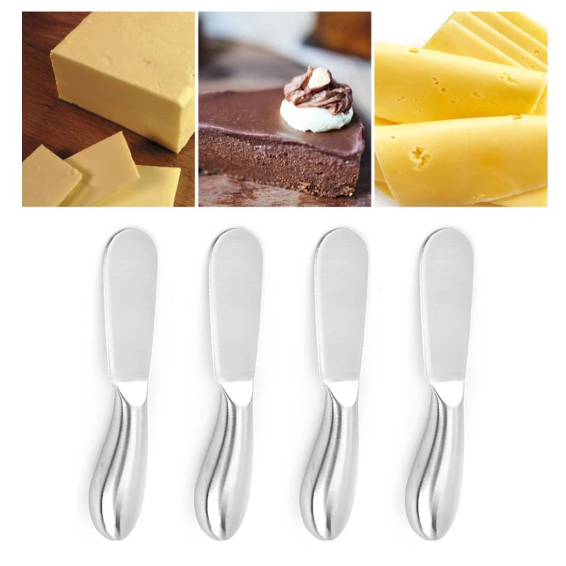 Stainless Steel Cheese Knife Butter Cutter Kitchen Baking Tool Cake Cream Spatula Scraper Breakfast Sandwich Slicer Jam Spreader