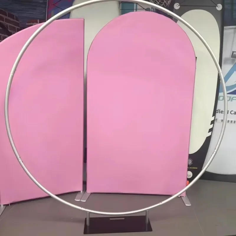 6,5 Fuß Runder Aluminium-Legierung Ballonbogen-Ständer Stabiler Rahmen für Hochzeit Verlobung Geburtstag Party Event Hintergrund-Dekoration – Detail 5