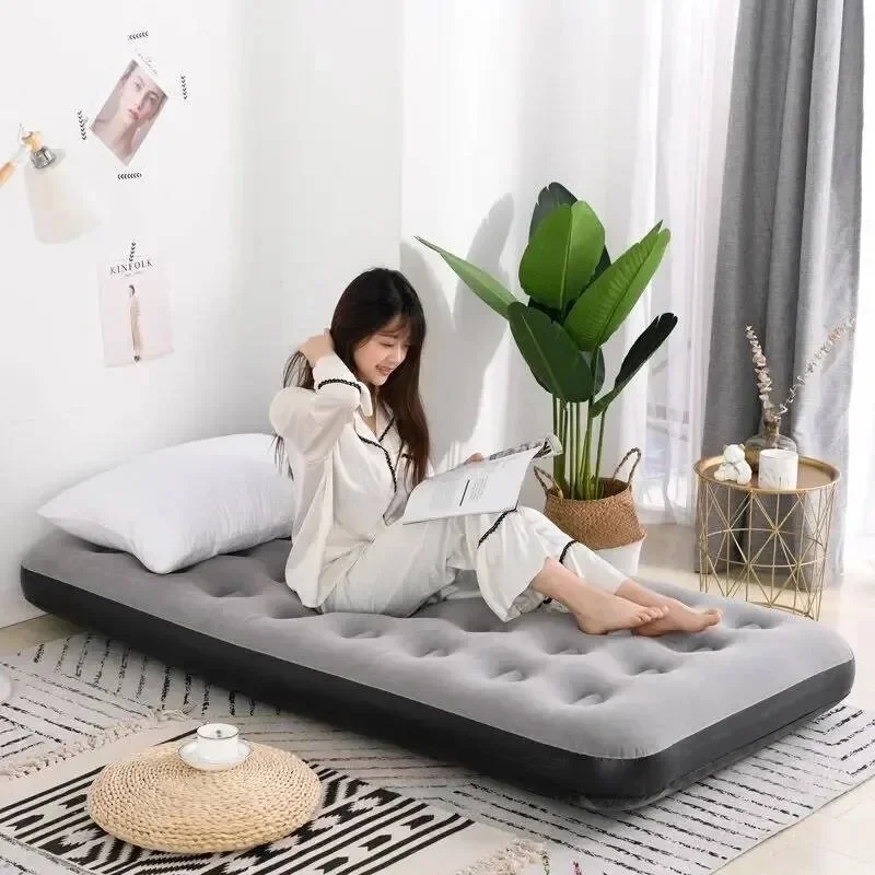 1pc Premium 195cm Single Foldable Inflatable Mattress,Portable Outdoor Air Mattress for Camping Office Nap Bed Home Use