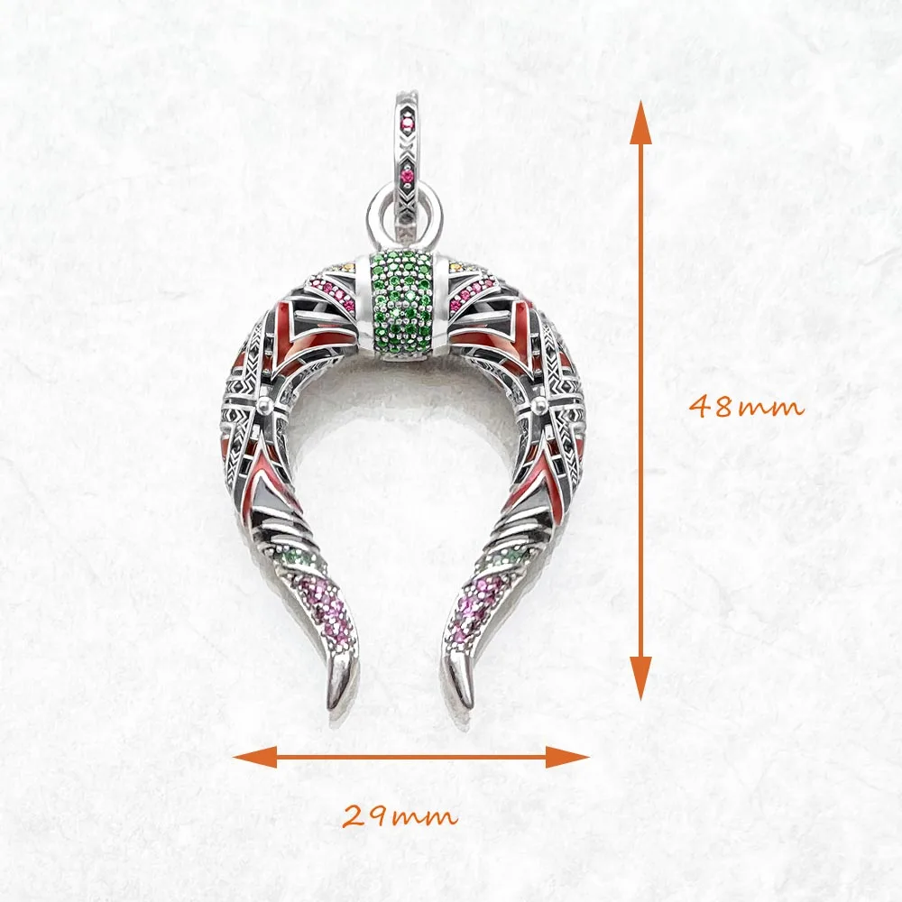 Pendant Chinese Dragon Horns Fashion Jewelry Europe Style 925 Sterling Silver Accessories Gift For Women & Men