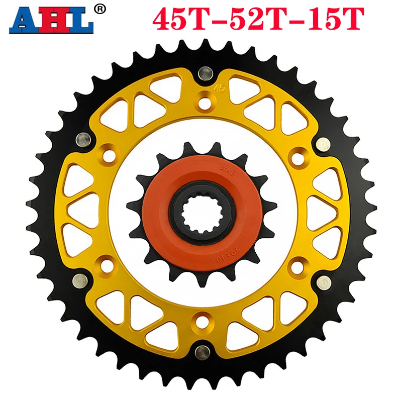 Motorcycle 45T~52T 15T Front & Rear Sprocket For SUZUKI DR250 DR-Z250 RM250 RMX250 DR350 DR-Z400 DRZ400S DRZ400SM RV90 DR350SE