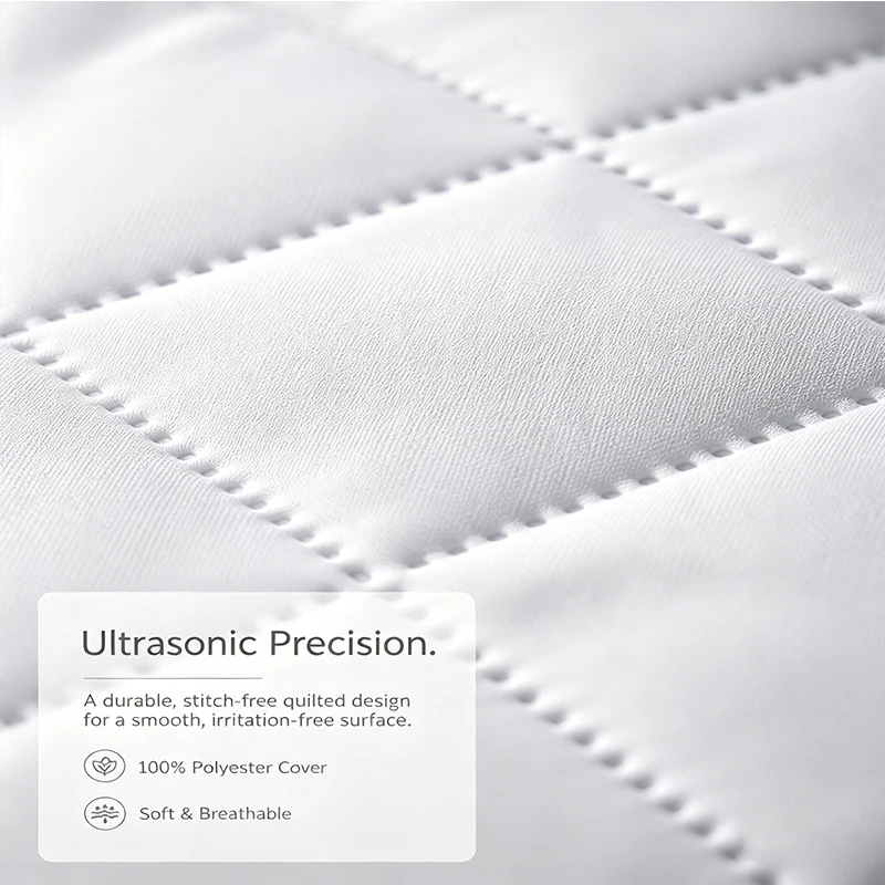 2 Pillows Zoned Design Ultrasonic Fabric for Supportive Comfort And Enhanced Sleep Experience