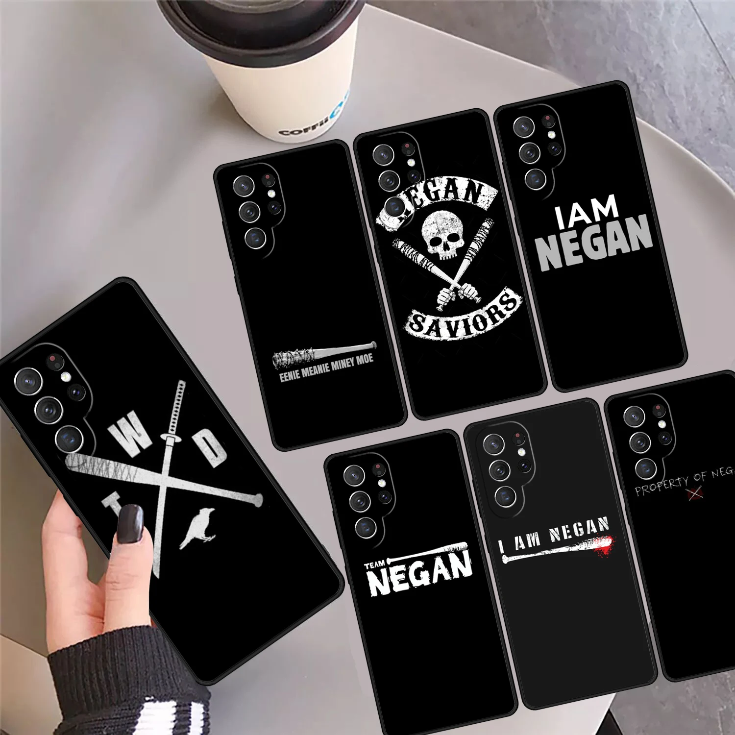 Lucille The Walking Dead Negan Phone Case Cover For Samsung Galaxy S24 Ultra 23 S22 Plus S21 FE S20 S8 S9 S10 Note 10 Pro 20