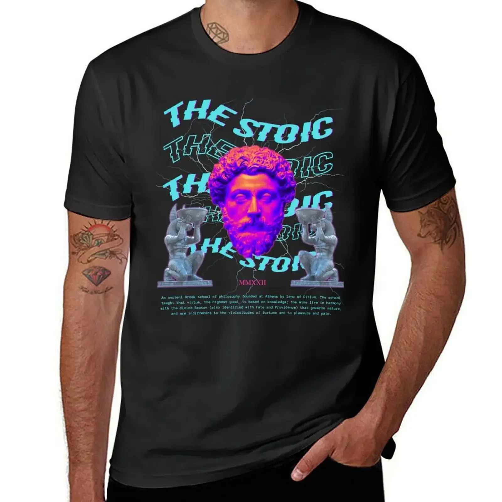 The Stoic Marcus Aurelius Ancient Roman Statue Streetwear T-Shirt cotton graphic tees new edition boys animal print men t shirt