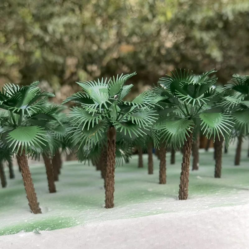 3 stks/doos Boutique model kokospalm model Palmboom koperlegering model boom DIY Materiaal Ho N schaal Strand platform layout