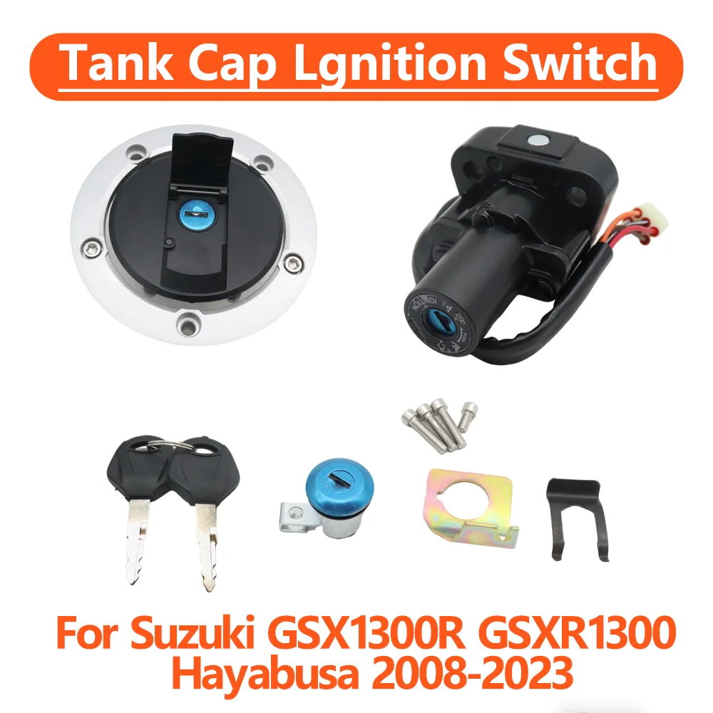 For Suzuki GSX1300R GSXR1300 GSX 1300R Hayabusa 2008-2023 Motorcycle Ignition Switch Fuel Gas Cap Seat Lock Key Set Accessories