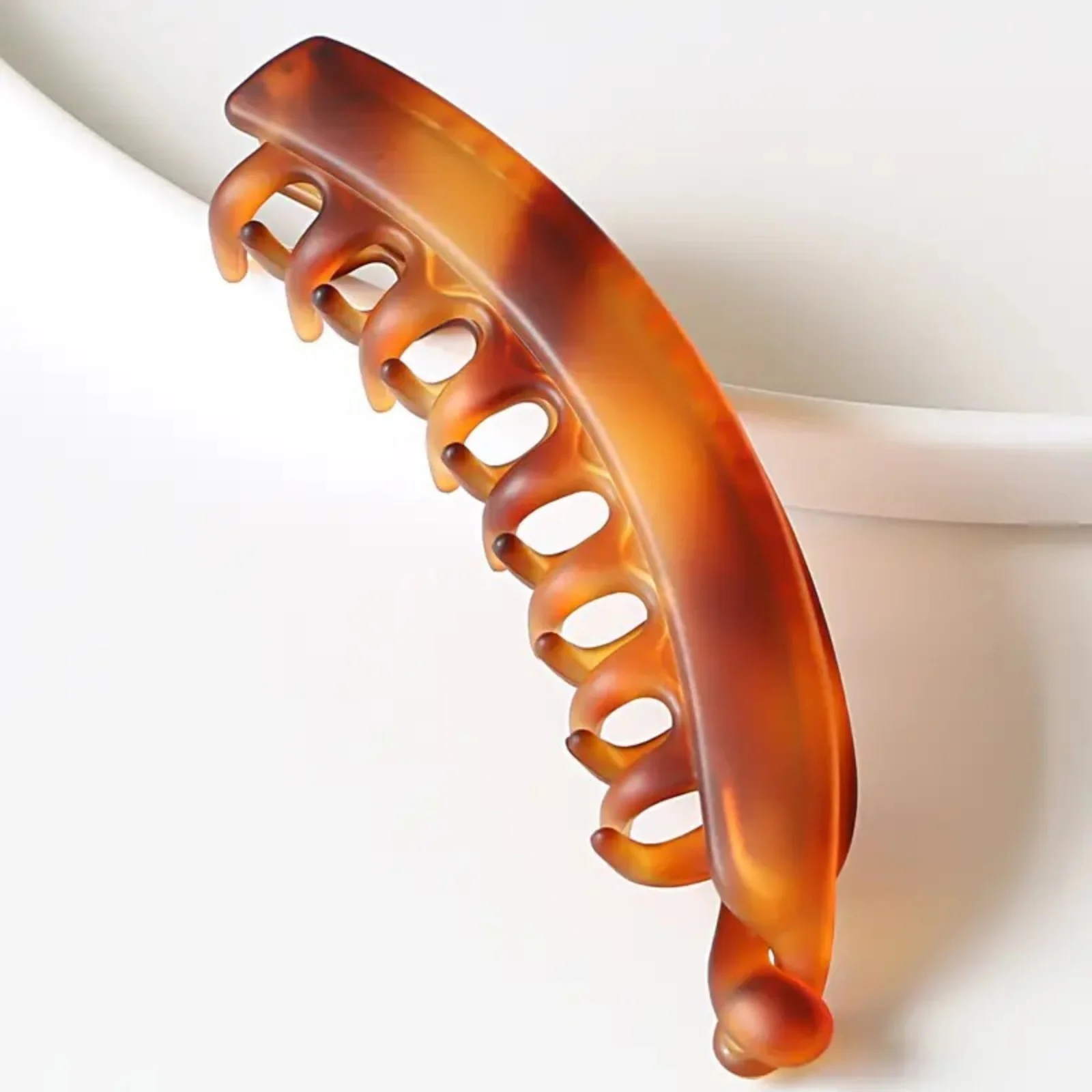 1 Stück Schildpatt – gemusterte Haarkämme: Stilvoller und langlebiger Haarschmuck zur Sicherung von Pferdeschwänzen, ideal für alle Haartypen – Detail 4